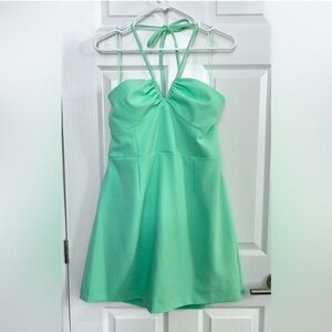 French Connection Green Halter Dress - Like New